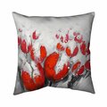 Fondo 20 x 20 in. Red Tulips-Double Sided Print Indoor Pillow FO2774053